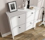 Hanah Home Armario para Zapatos Madera y Blanco